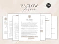 BB Glow Client Forms editable Canva template