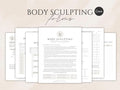 Body Sculpting Client Forms editable Canva template