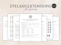 Eyelash Extension Client Forms editable Canva template
