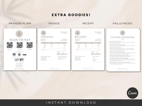 Eyelash Extension Client Forms editable Canva template - preview 7