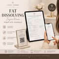 Fat Dissolving Injection Client Forms editable Canva template bundle