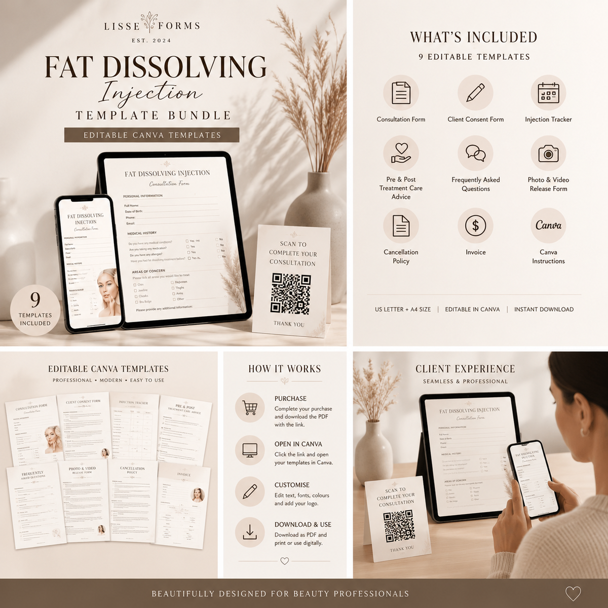 Fat Dissolving Injection template bundle showcase