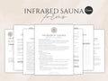 Infrared Sauna Client Forms editable Canva template