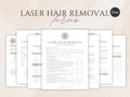 Laser Hair Removal Client Forms editable Canva template