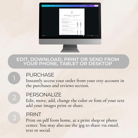 Massage Therapy Client Forms editable Canva templates - preview 8