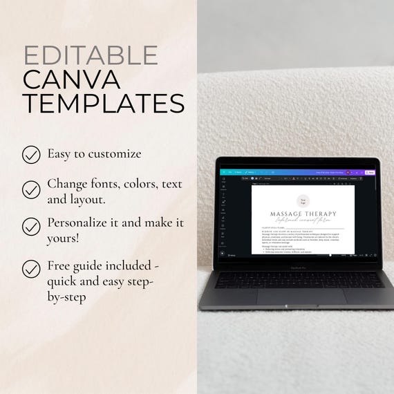 Massage Therapy Client Forms editable Canva templates - preview 9