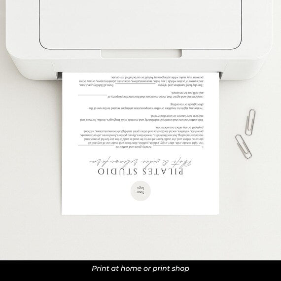 Pilates Studio Client Forms editable Canva templates - preview 8