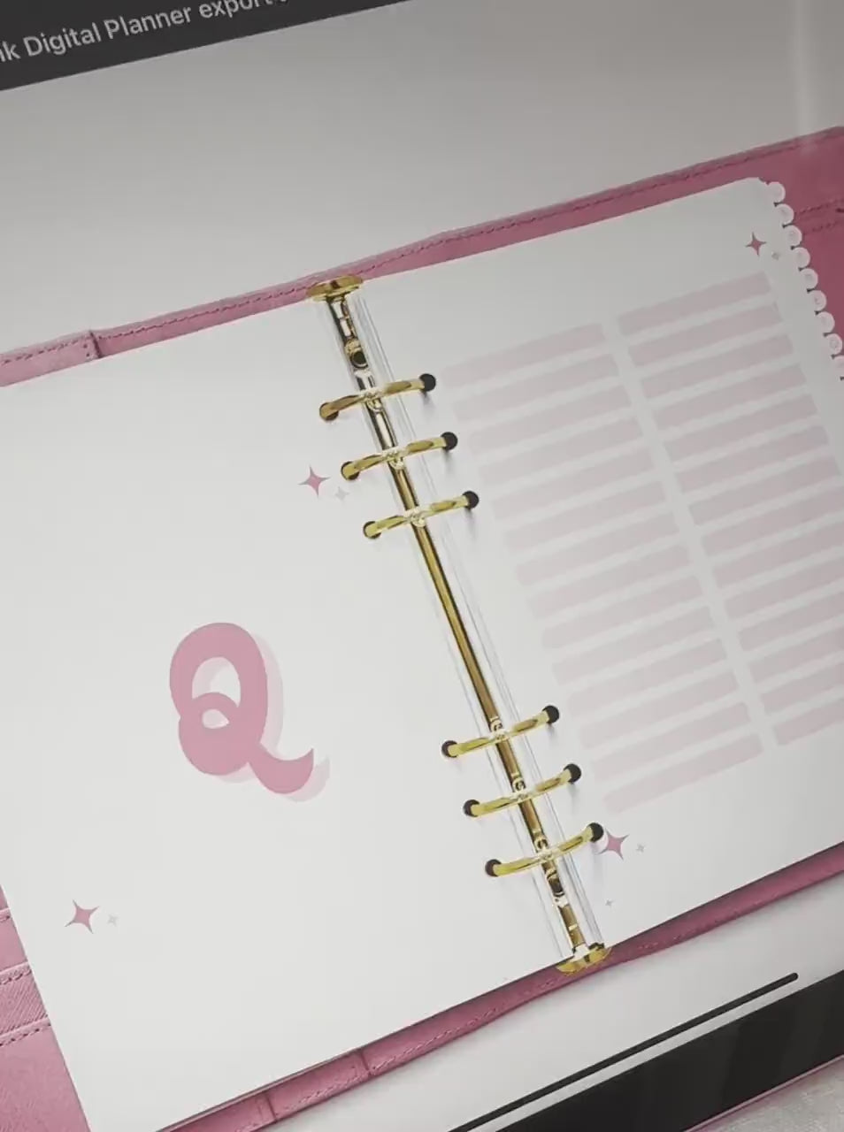 Lisse Forms pink digital planner preview