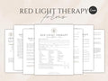 Red Light Therapy Client Forms editable Canva template