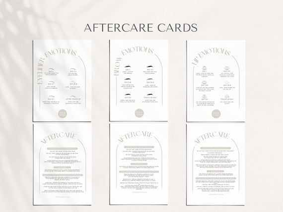 PMU Aftercare Cards editable Canva templates - preview 2
