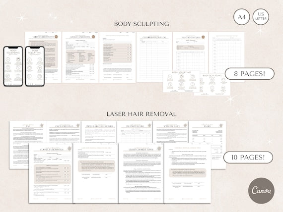 Esthetician Client Forms Mega Bundle | Editable Canva Templates - preview 10