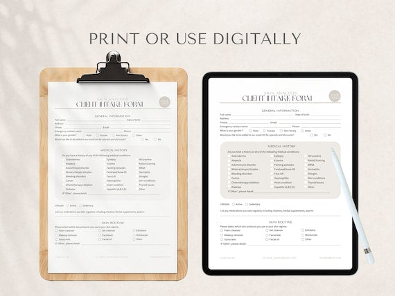Esthetician Client Forms Mega Bundle | Editable Canva Templates - preview 2