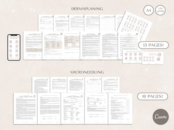 Esthetician Client Forms Mega Bundle | Editable Canva Templates - preview 6