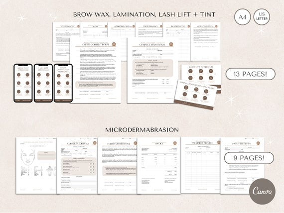 Esthetician Client Forms Mega Bundle | Editable Canva Templates - preview 7