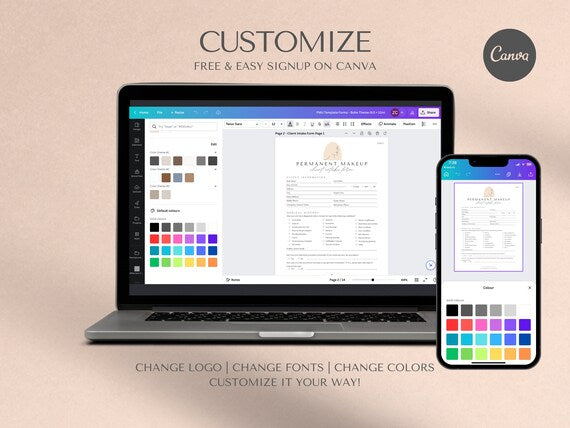 PMU Client Forms editable Canva templates - preview 2