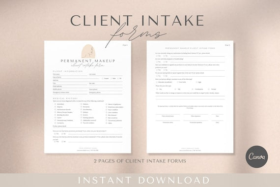 PMU Client Forms editable Canva templates - preview 3
