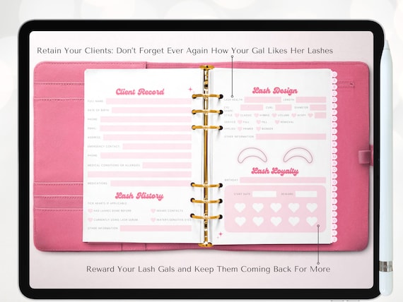 Digital Lash Client Record Book - preview 4