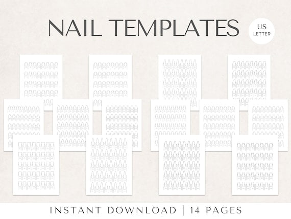 Printable Nail Art Practice Templates