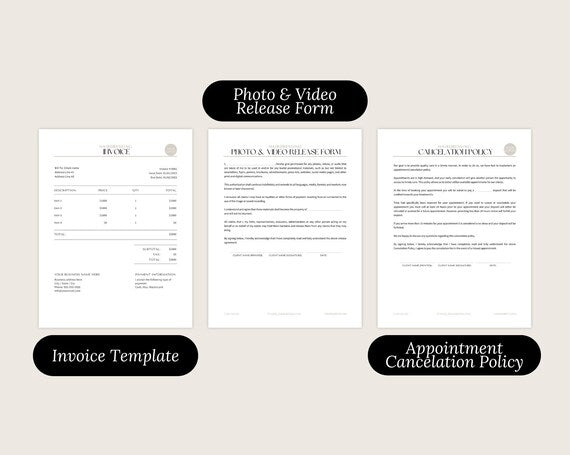Hairdressing Client Forms editable Canva templates - preview 6