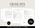 Head Spa Client Forms editable Canva templates